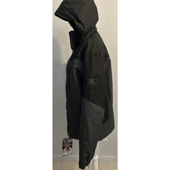 Mens S Jacket Winter Parka Insulated Water Resistant Hooded Mid weight BLK $120 - Picture 4 of 14